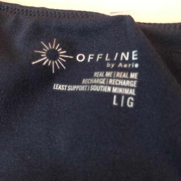 ♦️ Aerie | Navy Blue Cropped Tank - Picture 2 of 4